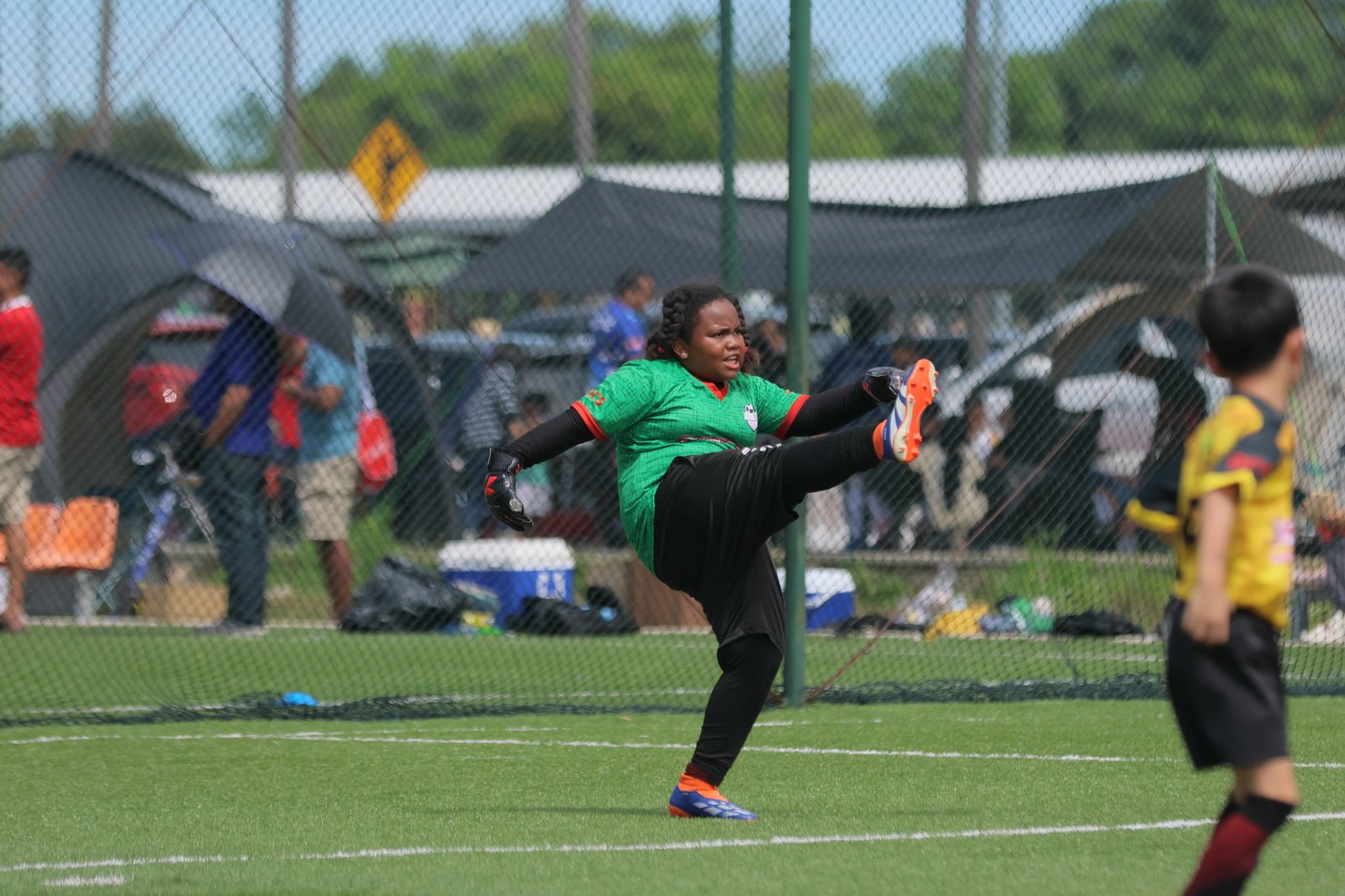 Goalkeeper making a save